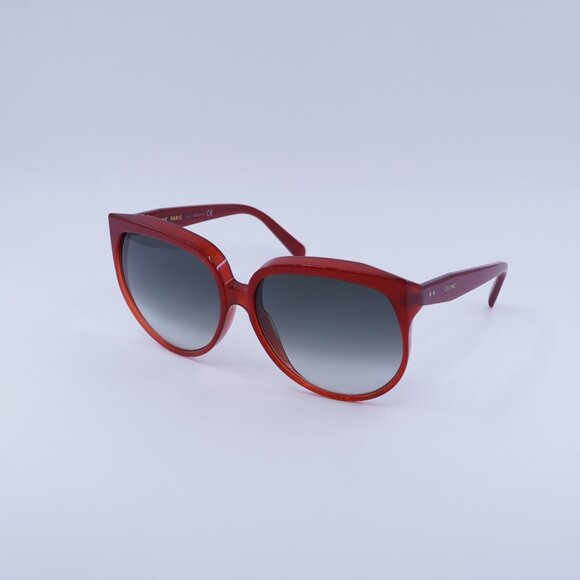 🕶️ New Celine CL4048IN 66P Sunglasses - Red Frame, Gradient Green Lenses - Picture 1 of 10